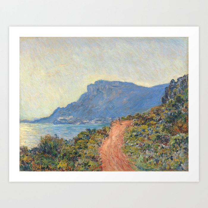 Claude Monet La Corniche near Monaco 1884 Art Print