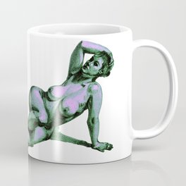Boy U Wish Coffee Mug | Figurative, Sexywoman, Curvywoman, Nudewoman, Plussizewoman, Graphite, Beautifulwoman, Illustration, Drawing, Youwish 