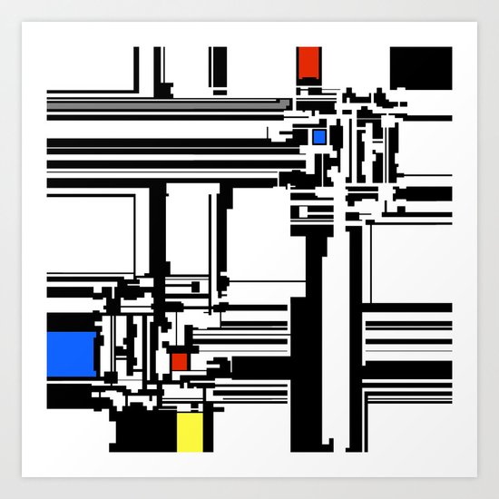 Mondrian inspired design Art Print