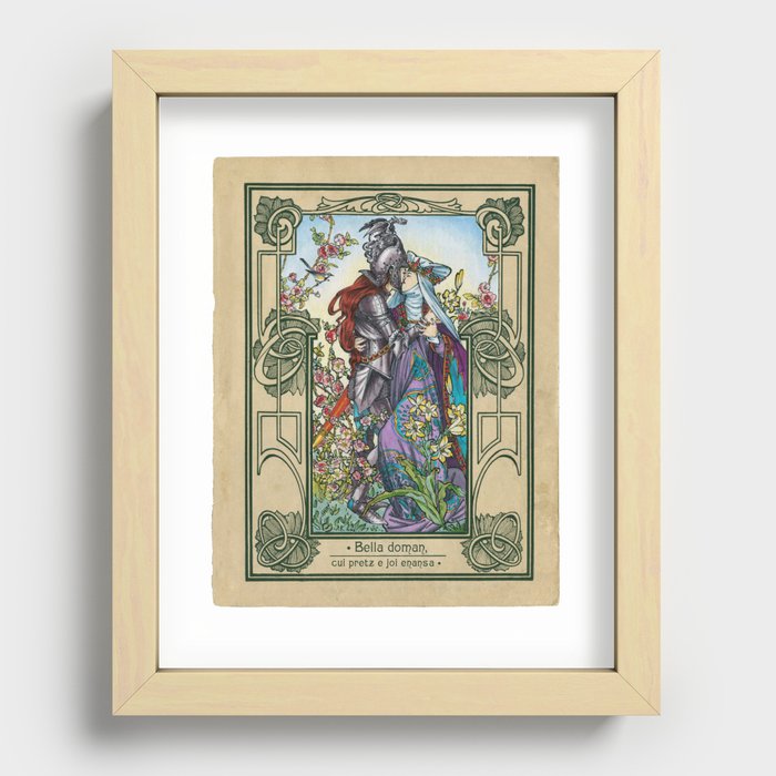 A medieval romance Recessed Framed Print