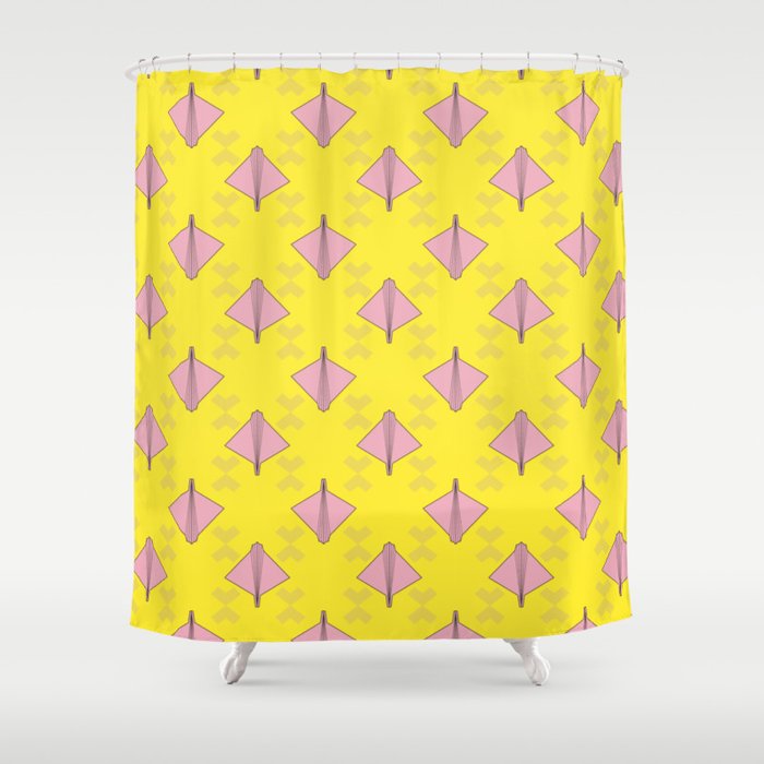 yellow_shape_8000x12000 Shower Curtain