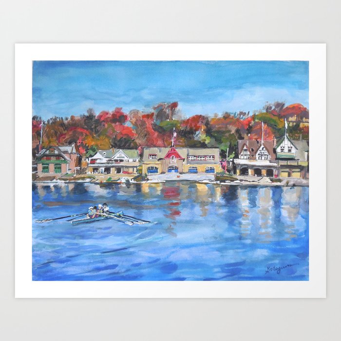 Boathouse Row, Philadelphia Art Print