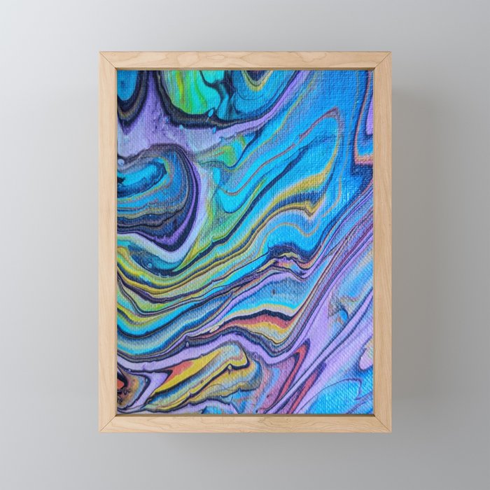 Crystal Vibes - Fluid Art Framed Mini Art Print