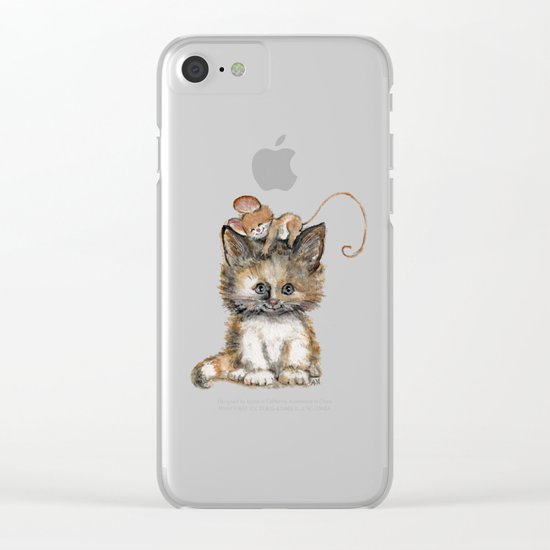 Cat and Mouse Clear iPhone Case