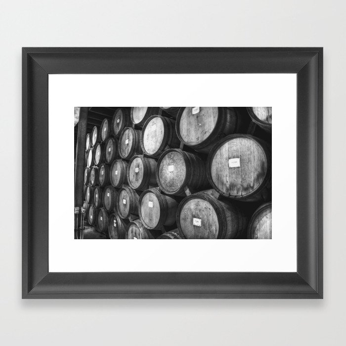 Stacked Barrels Framed Art Print