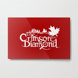 The Crimson Diamond monochromatic logo Metal Print | Adventuregame, Pcgame, Indiegame, Indiegamedev, Thecrimsondiamond, Pixel, Retrogaming, Classicgaming, Canada, Graphicdesign 