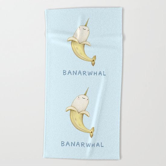 Banarwhal Beach Towel