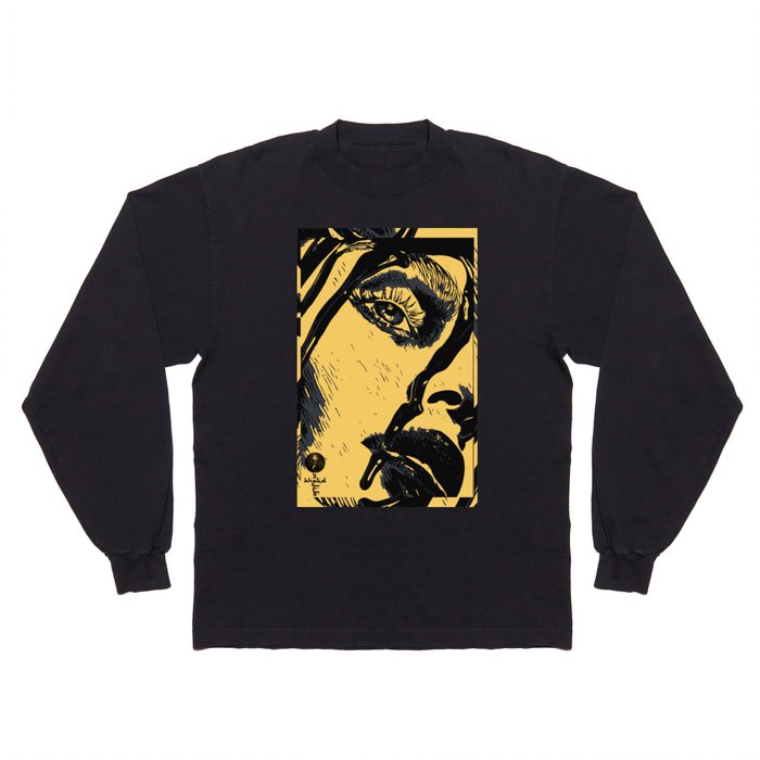 yellow and black Long Sleeve T Shirt