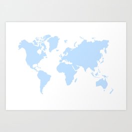 world map Art Print