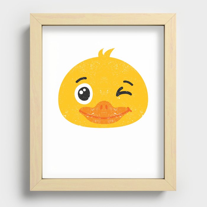 Halloween Duck Face Costume Animals Cute Recessed Framed Print
