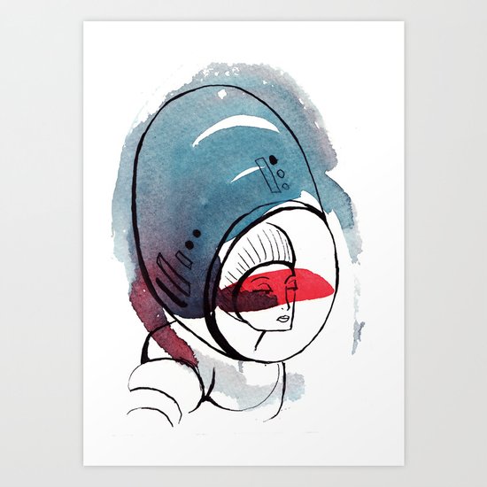 Astro Dame Art Print