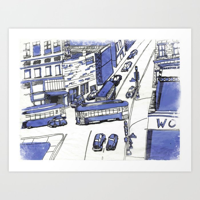 Blue City Art Print