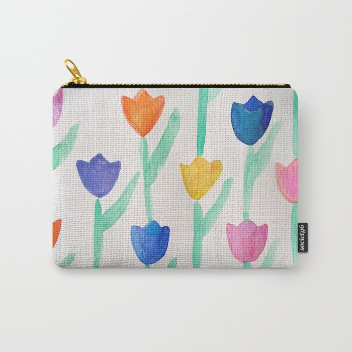 -happy tulips- Carry-All Pouch
