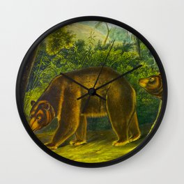 Cinnamon Bear Wall Clock