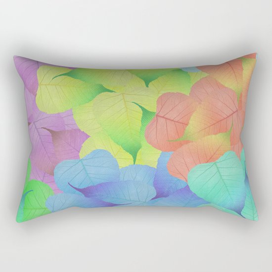 Leaf Pattern Rectangular Pillow
