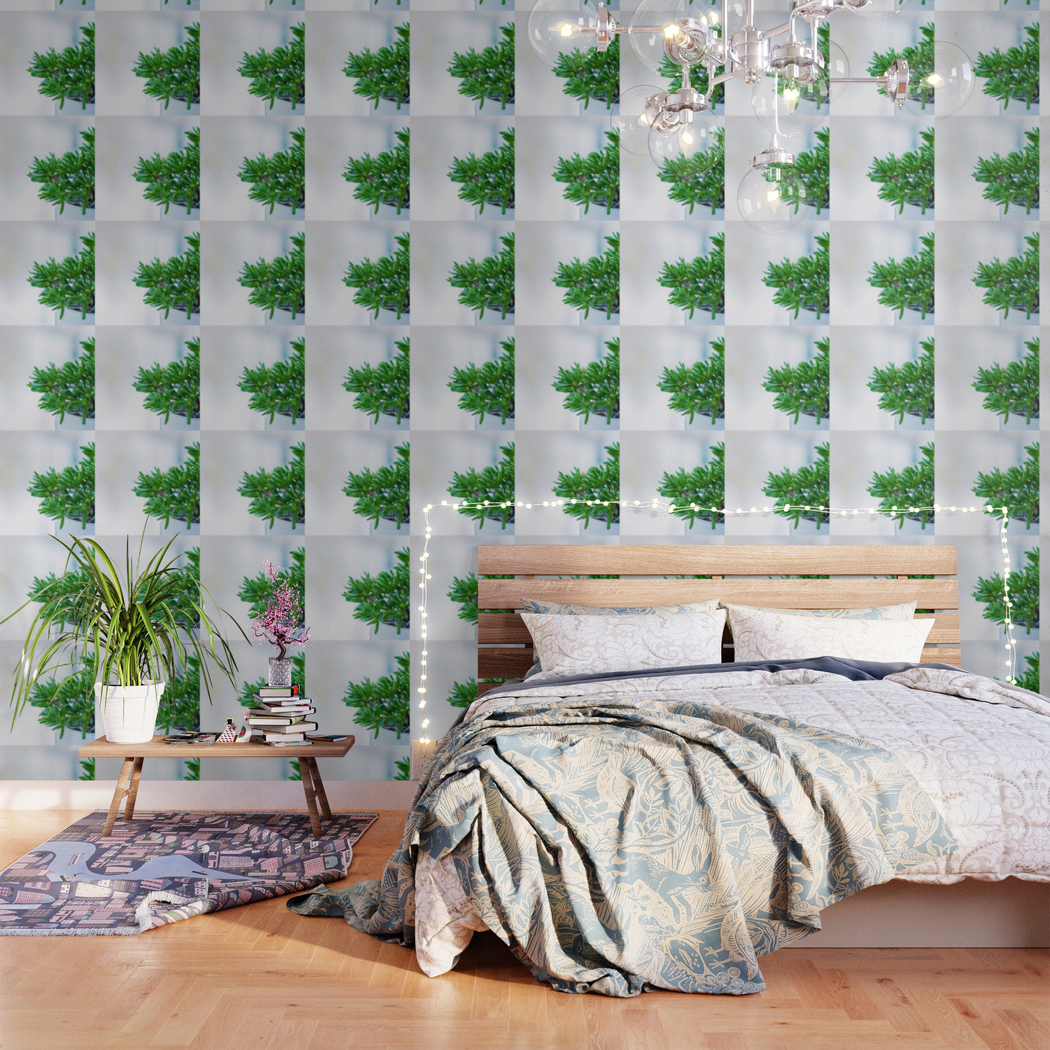 Simple Greenery Wallpaper By Nocolordesigns Society6