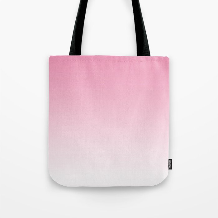 Aria Pink and White Gradient Tote Bag
