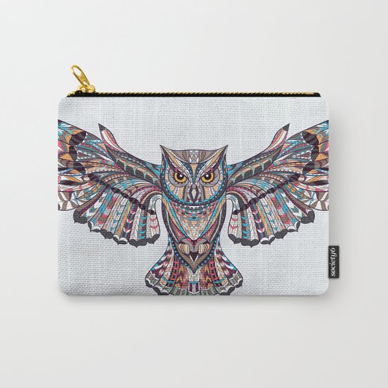 Colorful Ethnic Owl Carry-All Pouch