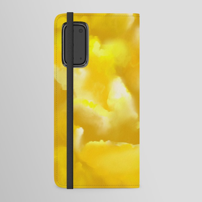 Yellow Gold Brushed Clouds Android Wallet Case
