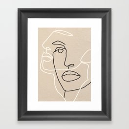 Abstract Face 17 Framed Art Print