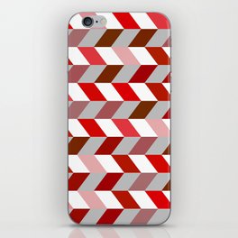 Abstract Dark Red Light Red and White Zig Zag Background. iPhone Skin