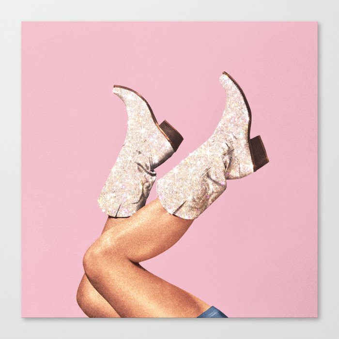 pink canvas boots