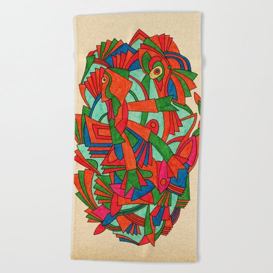 - faces S - Beach Towel