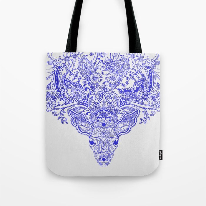Little Blue Deer Tote Bag