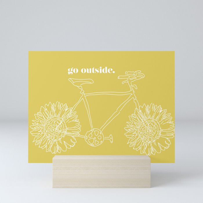 Sunflower Bike Mini Art Print