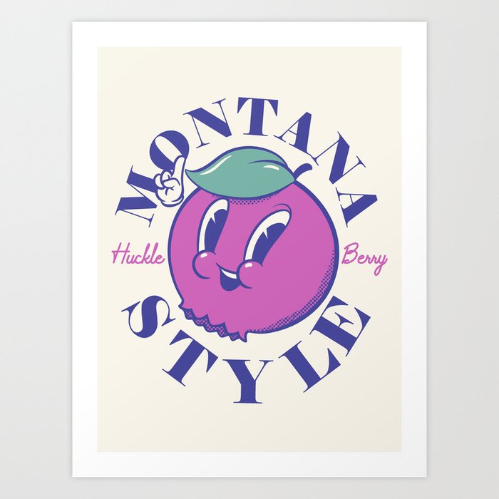 Huckleberry | Montana Style | Signature Iconic State Food Art Print