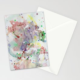 Abstract bright splashes Stationery Card