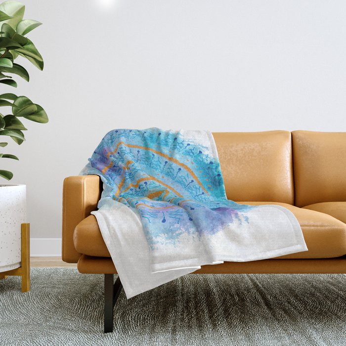 Light Language - The Golden Spiral of Ascension Throw Blanket