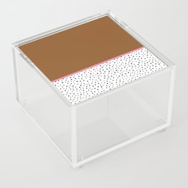 Afghan Tan + Carissma Pink + Polka Dots Composition  Acrylic Box