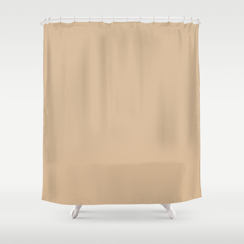 Solid Color Pantone Mellow Bluff 13 1014 Tan Beige Shower