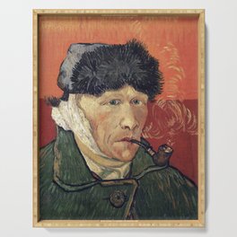 Self-Portrait with Bandaged Ear and Pipe Serving Tray