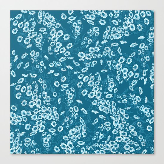 Daisy Dream Blue Canvas Print