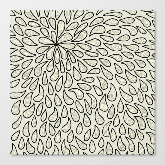 Pearlised Drops - Ivory Canvas Print