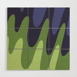 Green Blue Wood Wall Art