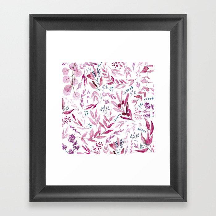 Eucalyptus Pink Framed Art Print