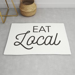 Eat Local Support Local Restaurants Diners Dives with this Foodie Typography T-shirt Apparel Rug