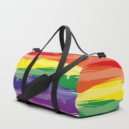 Abstract Rainbow | Rainbows | Colorful Stripes | Brush Strokes | Duffle Bag