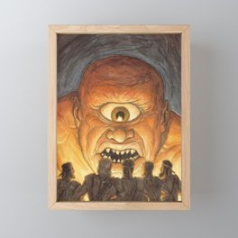 The Odyssey - Polyphemus the cyclops (back cover) Framed Mini Art Print