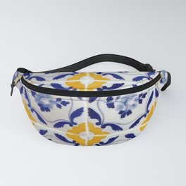 Blue and yellow tile Fanny Pack