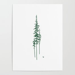 The Forest (White and Green) Poster