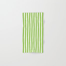 Green and White Cabana Stripes Palm Beach Preppy Hand & Bath Towel