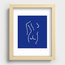 Femme in blue Recessed Framed Print