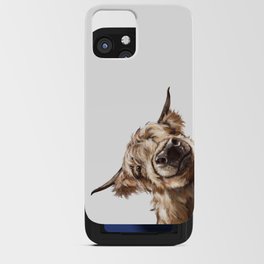 Sneaky Highland Cow iPhone Card Case