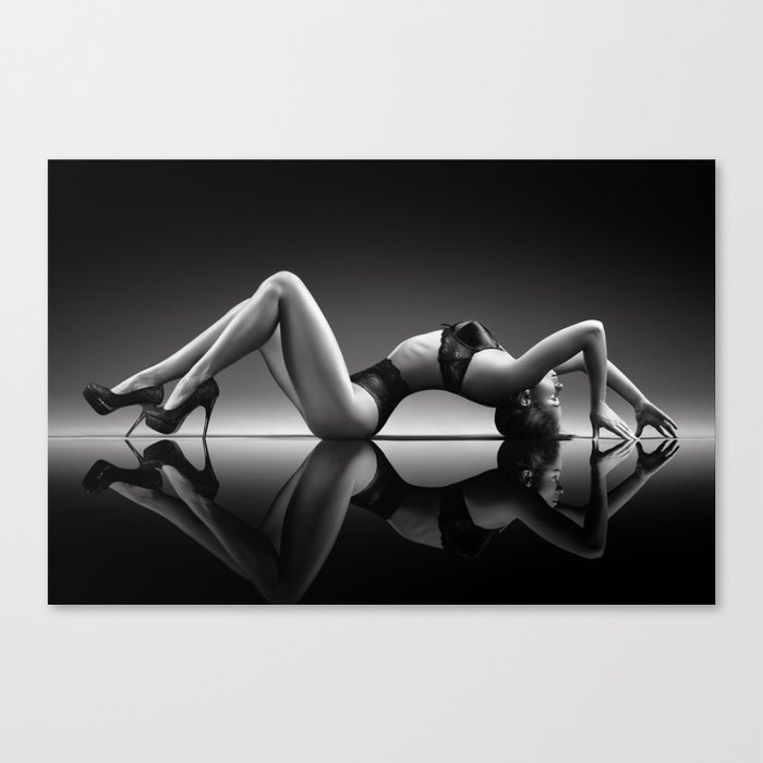 Sensual woman with lingerie Canvas Print