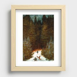 Hunter in the Forest Caspar David Friedrich Recessed Framed Print