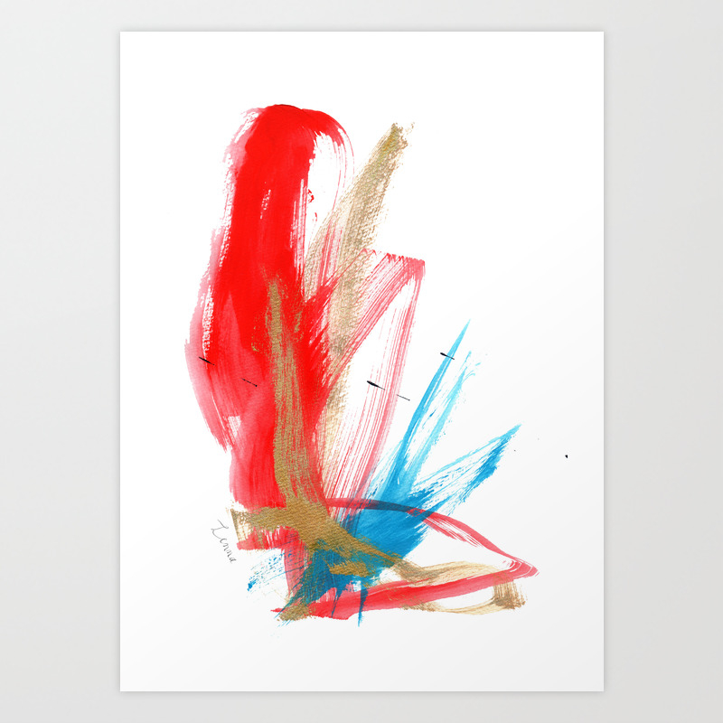 Abstract Painting Modern Art Trust Your Color No 13 Gold Blue